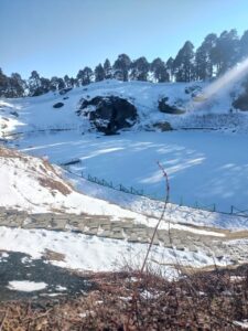 Frozen lake